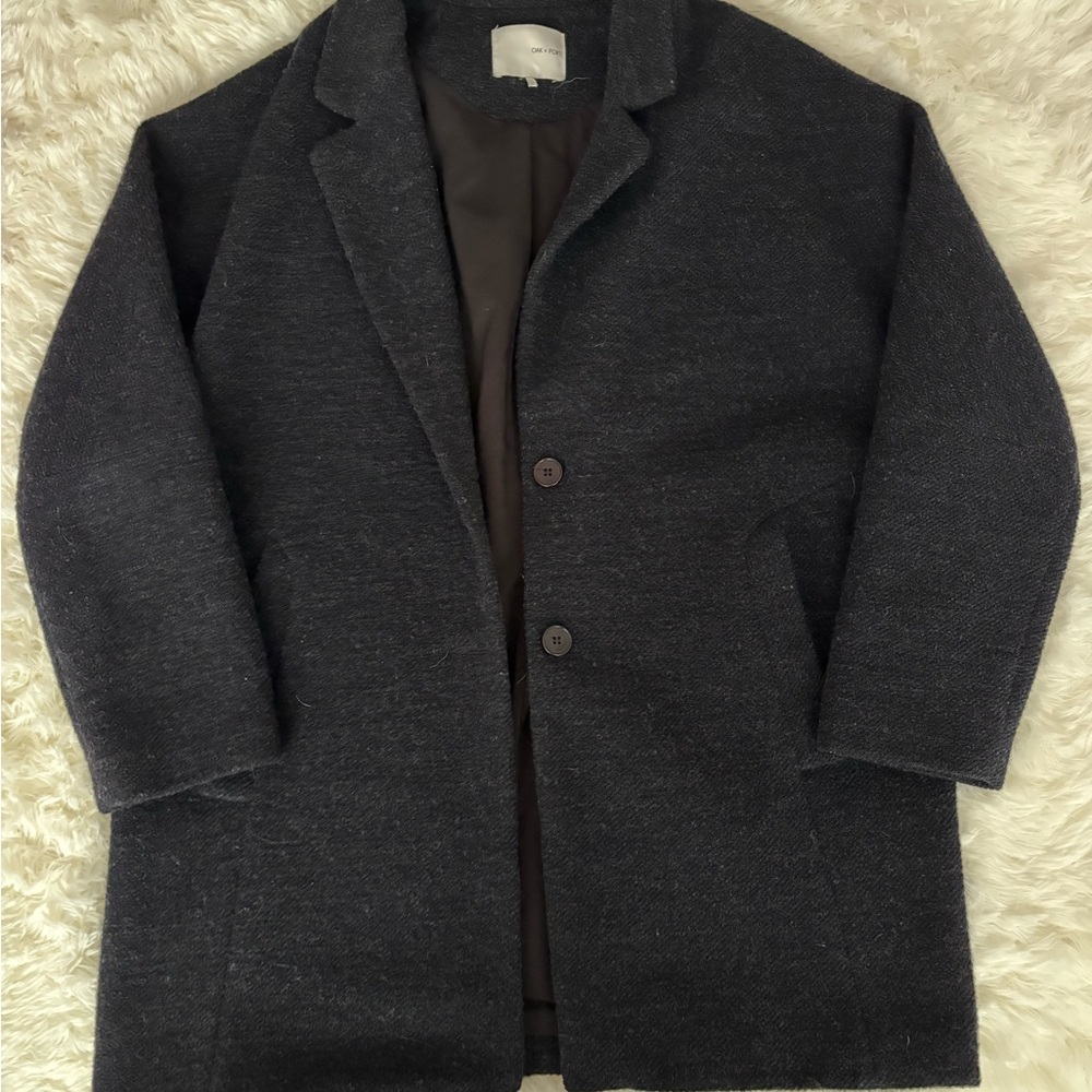 OAK + FORT Charcoal Pea Coat